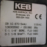 KEB 09.10.670544U Industrial Brake And Clutch Assembly 11/8" Bore and Shaft