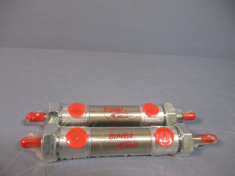 Lot of (2) BIMBA Doubleacting doubleend rod pneumatic air cylinder 040.5DXDEV