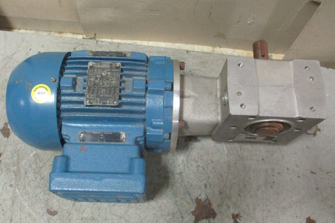 WEG 00118XT3E143TC 1 HP Motor 1765 RPM 208-230/460 V Cone Drive 5:1 Gearbox