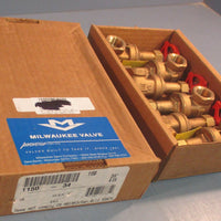 Milwaukee Valve 1150-34 Gate Valve 5JLZ0 3/4" NPT 150SWP 300WOG Box of 6