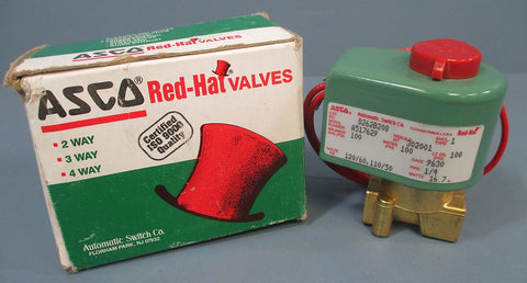 ASCO RedHat Solenoid Valve: 8262B208, 100 PSI, 120 Volts