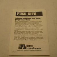 ACME Transformer Primary Fuse Kit PL112704 NEW IN BOX
