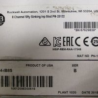Allen Bradley 1734IB8S Ser. B 8 Channel Safety Sinking Input Module 193342