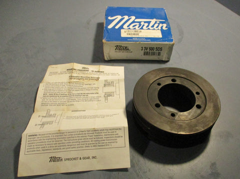 Martin 3 3V 500 SDS Hi-Cap QD 3 Groove Sheave Pulley 5" Outside Dia
