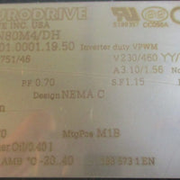 Sew Eurorive SA47/T DRN80M4/DH Gearmotor 230/460V 1751/46rpm 1.0hp 3.1/1.56A NOS