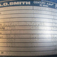 AO Smith F39131563 Electric Motor E164 3PH 1HP 230/460V 7/8" Shaft Dia NOS