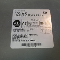 Allen Bradley 1771P7/D Rev. A04 120/220V AC Power Supply 96264671 B01