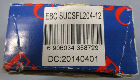 EBC SUCSFL20412 2Bolt Flange Bearing 3/4" Bore Set Screw Lock SUCSFL 204 12