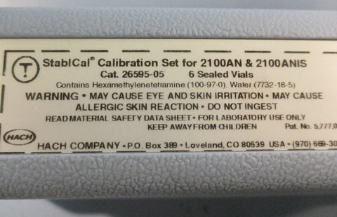 Hach 2659505 Calibration Set for 2100AN & 2100ANIS 5 Sealed Vials EXPIRED