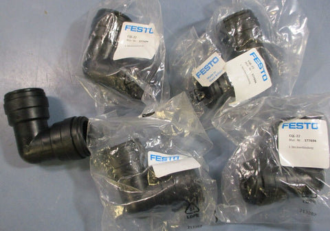 (Lot of 5) Festo 177694 Push In L Connector CQL-22 22mm -0.95bar…15bar