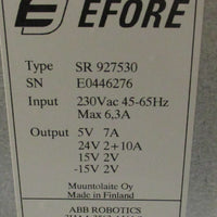 ABB Efore SR 927530 Finlandia Power Supply 15V to 24V Output SR927530