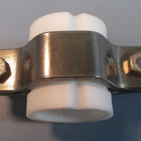 Lot 4 Tube Hangers 1-1/2" 1.5" PVC Insert and Coated Steel w/ Hardware NWOB