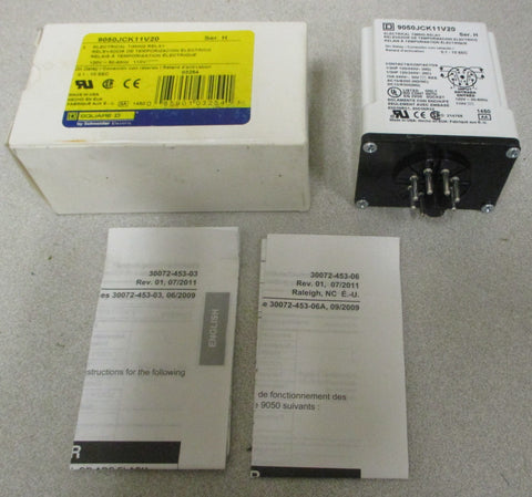 Schneider Electric Square D 9050JCK11V20 Electrical Timing Relay 120VAC 110VDC