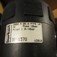 Burkert 2000 Pneumatic Valve Pilot 1.910bar Pmed 16 bar 2Way Solenoid 0011370
