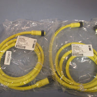 Lot of 2 Brad Connectivity 1300100865 Cordset 4 Pin Male To Female 114030K12M020