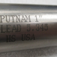 Putnam HighSpeed End Mill Cutter, 1" HS 4FL LD=5.345