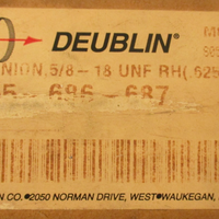 Deublin 55686687 Rotary Union 5/818 UNF RH(.625) 55686687