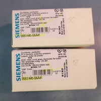 New Lot of 2 SIEMENS 3SB36450AA41 Push Button Green
