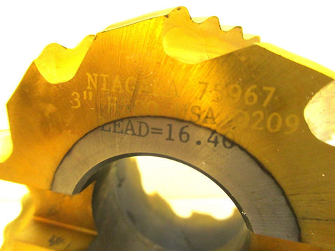 Niagara Shell Mill Cutter, 3"x2"x11/4", COB, CRS, D209, LD=16.400