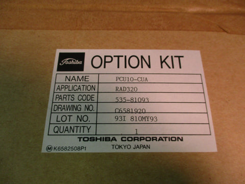 Toshiba Option Kit Circuit Board PCU10CUA part for RAD320 FACTORY SEALED