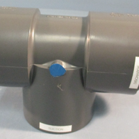 NIBCO SCH80 PVC 2.0" NPT, STRAIGHT TEE, EJECTOR 20 TO 250PSI 140 DEG 1070376