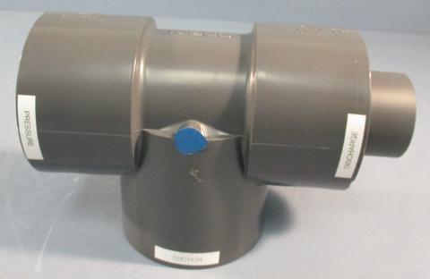 NIBCO SCH80 PVC 2.0" NPT, STRAIGHT TEE, EJECTOR 20 TO 250PSI 140 DEG 1070376