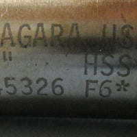 Niagara TiN Double End Mill Cutter, 1"DIA,1"SHK, HSS, 45326, F6, 4FL, USA