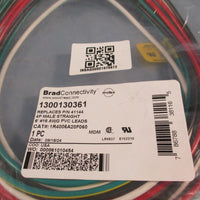 BRAD CONNECTIVITY 1300130361 CABLE, 6" 4P MALE STRAIGHT, 4PIN 1R4006A20F060