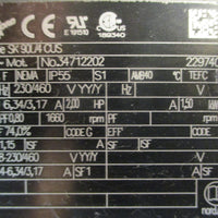 Nord SK 90L/4 CUS 3-Phase Motor 1660RPM 230/460V 1.50 kW 2.00HP NOS