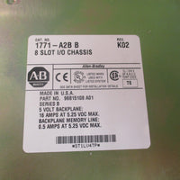 Allen Bradley 1771A2B B PLC I/O Chassis Ser B 8 Slot 16 Amps 5 VDC Backplane