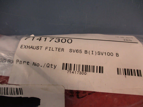 Oerlikon 71417300 Vacuum Pump Exhaust Filter SV65 B (I) SV100 B