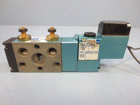 Mac 811CPM111AA193 Solenoid Valve w PME111AAAA 110/120V VAC 4 Way