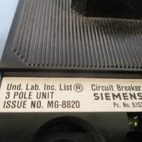 Siemens 175 Amp Circuit Breaker 3 pole 240V ITE Molded Case 3 Phase QJ23B175