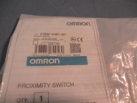 LOT OF (2) OMRON E2EM-X4B1-M1 PROXIMITY SENSOR 12 to 24VDC