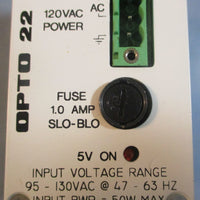 Opto 22 SNAPPS5 Logic Power Supply 5V at 4A 95130VAC at 4763Hz 50W Max