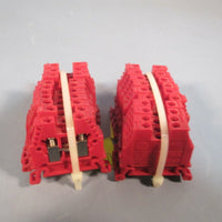 Allen Bradley Red Terminal Blocks 600V  Lot of 20 1492W4