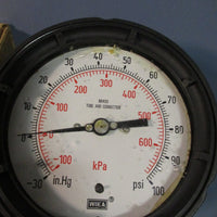Wika Pressure Gauge 4.5in 1/2in Connection 30100psi Type 213.34 4.5"