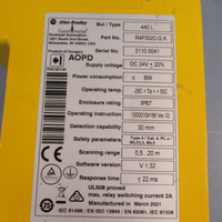 Allen Bradley 440LR4F0020Q Light Curtain, 0.520m, 30mm 440 L IP67 DC24V 8W