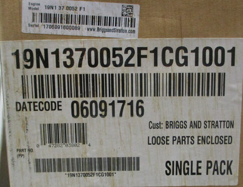 Briggs & Stratton XR1450 Horizontal Small Engine 19N137-0052-F1 305cc