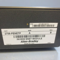 Allen Bradley Inview Enet Module 2706PENETP Ser A Rev B