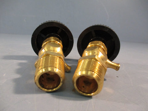 Lot of (2) Conbraco 25B Drain Valve 1/2 MNPT, PIPE, BRASS 150 DEG F
