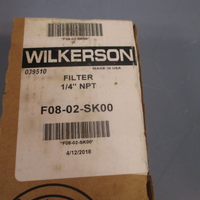 Wilkerson  Pneumatic Air Filter Max 150 PSI 1/4" NPT 5 Micron F0802SK00
