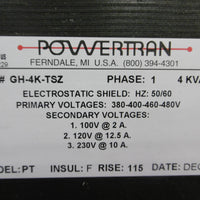 Powertran Corporation Transformer GH-4K-TSZ 4 KVA 1 Phase NEW