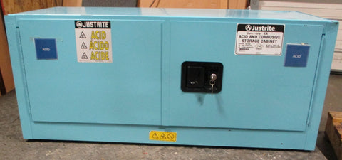 Justrite 891302 Acid and Corrosive Storage Cabinet SureGrip EX 12 Gallon 43" W