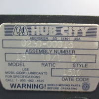 Hub City 0230-00015 Right Angle Gearbox, 10:1 Ratio Model: 131 Style B
