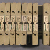 Numatics 12 Slot Valve Manifold Block 2391180 w/ 051BB400M000061 Solenoid Valve