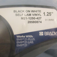Brady M211250427 Label Print Cartridge White SelfLaminating Vinyl 1.25"