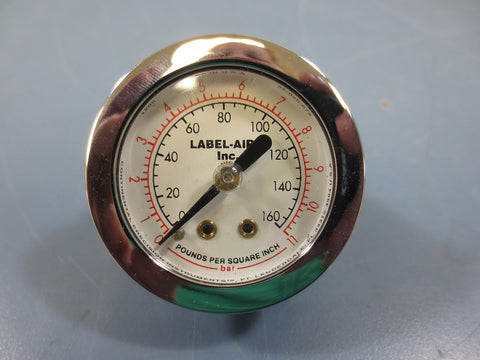 Label Aire 7481500 Pressure Gauge 0160 Psi