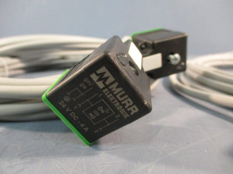 Lot of (3) Murr Elektronik 7000-18031-2360500 Valve Connector Cable 5m 24VDC-4A