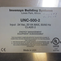 Invensys Building Systems Energy Management Controller UNC5002 Class 2